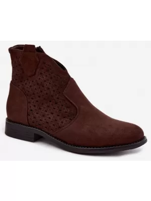 Botine de dama S.BARSKI HY62-8151 CIOCOLATĂ
