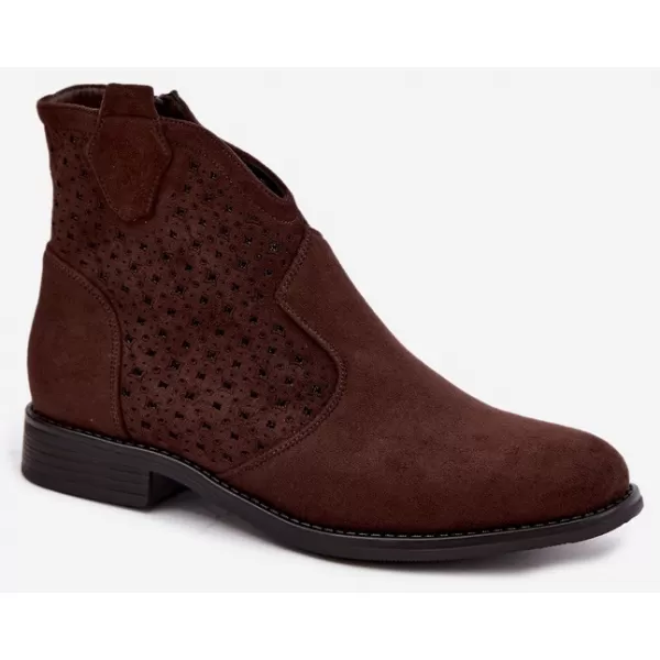  Botine de dama S.BARSKI HY62-8151 CIOCOLATĂ 