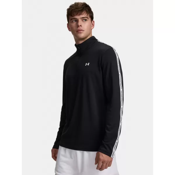 Tricou pentru bărbați UNDER ARMOUR UA TECH TAPING 1/2 ZIP 6012357-001 NEGRU 