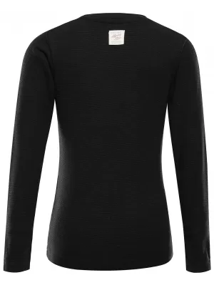 Tricou pentru copii ALPINE PRO THERMALO NEGRU