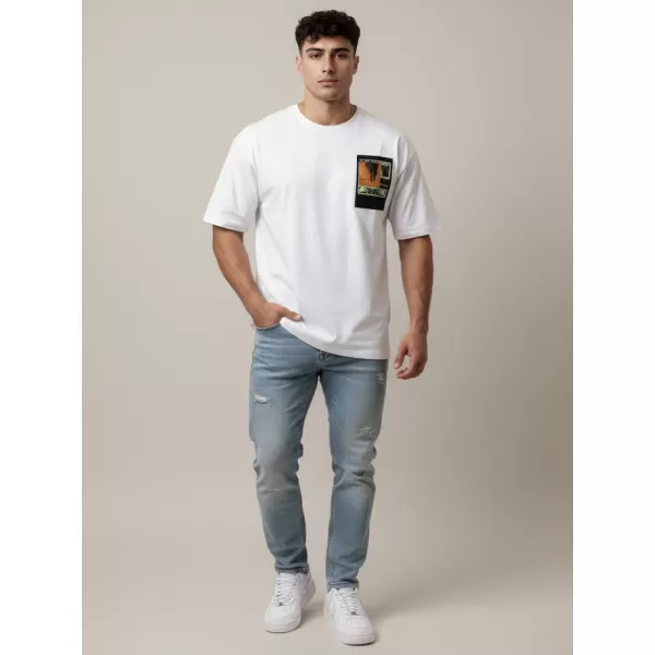  Tricou pentru bărbați DSTREET RX5301 ALB 