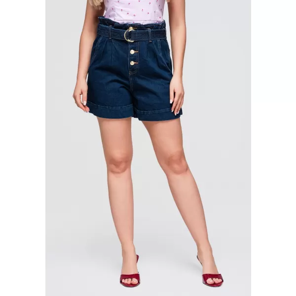  Pantaloni scurți de damă OMBRE OW-ST-E0011 DENIM ÎNCHIS LA CULOARE 
