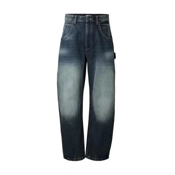  Pantaloni pentru bărbați URBAN CLASSICS TB8057 MARMURĂ ALBASTRU ÎNCHIS SPĂLAT 