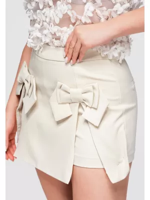 Pantaloni scurți de damă OMBRE OW-ST-E0013 BEJ