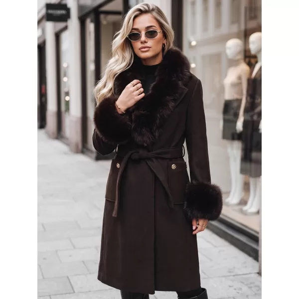 Palton de damă DSTREET TY6076 MARO 