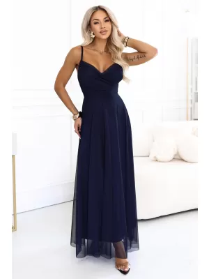 Rochie de femei NUMOCO 681-2 ALBASTRU ÎNCHIS