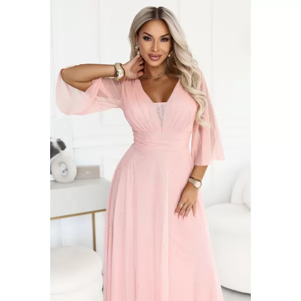  Rochie NUMOCO 682-2 PIERSICĂ 