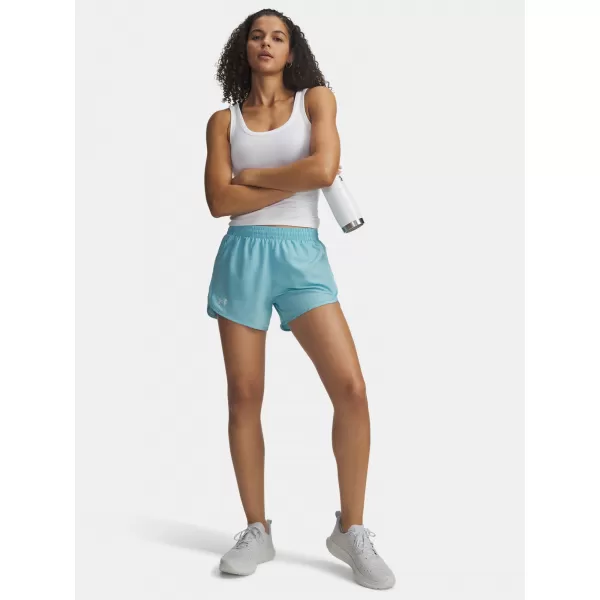  Pantaloni scurți de damă UNDER ARMOUR UA FLY BY 3 SHORTS 1382438-425 ALBASTRU 