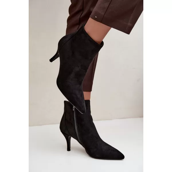 Botine de dama BOTO 2905A-1 NEGRU MAT 