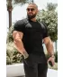 Tricouri pentru bărbați NEBBIA MIKE MUSCLE FIT 158 NEGRU