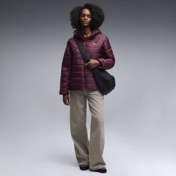  Geaca de dama PUMA ESS HOODED PADDED JACKET 68523124 RUBY NOIR 