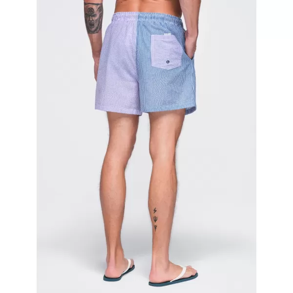  Pantaloni scurți pentru bărbați OMBRE OM-SRSS-0215 ALBASTRU ȘI VIOLET 