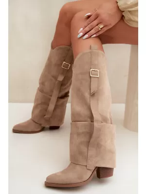 Cizme de dama BOTO 7699A KAKI