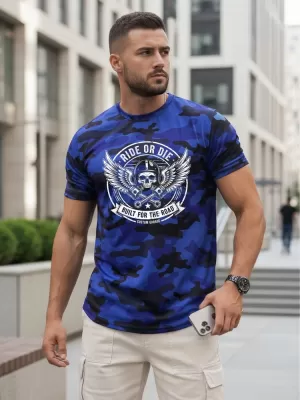 Tricou pentru bărbați DSTREET NX2004R-RB-M ALBASTRU