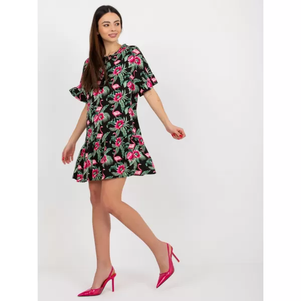  Rochie SUBLEVEL D73771M30306C NEGRU ȘI VERDE 