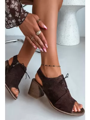 Sandale de dama ZAZOO 40523 CIOCOLATĂ