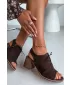 Sandale de dama ZAZOO 40523 CIOCOLATĂ