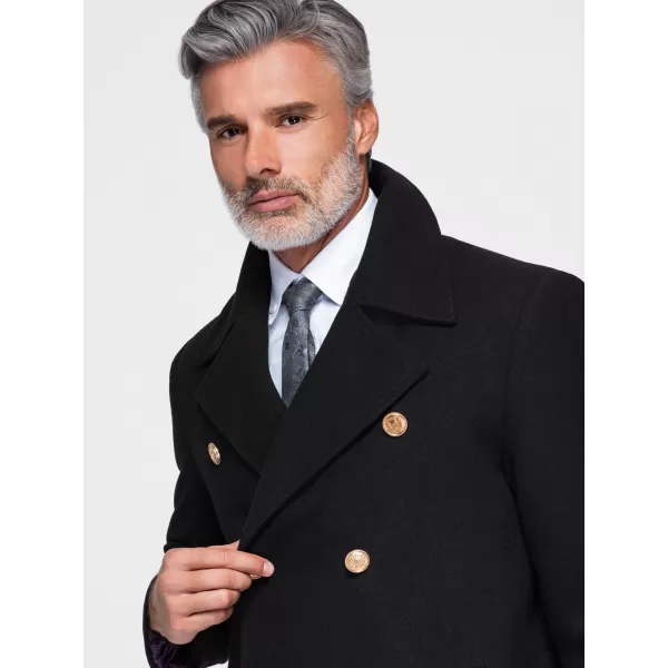  Palton pentru bărbați OMBRE OM-COWC-0156 NEGRU 