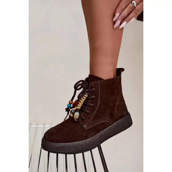  Botine de dama ARTIKER 59C1133 NUANȚE DE MARO ȘI BEJ 