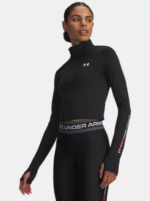 Tricou pentru femei UNDER ARMOUR TECH BRANDED 1/2 ZIP 6009988-001 NEGRU