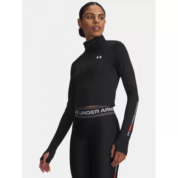  Tricou pentru femei UNDER ARMOUR TECH BRANDED 1/2 ZIP 6009988-001 NEGRU 