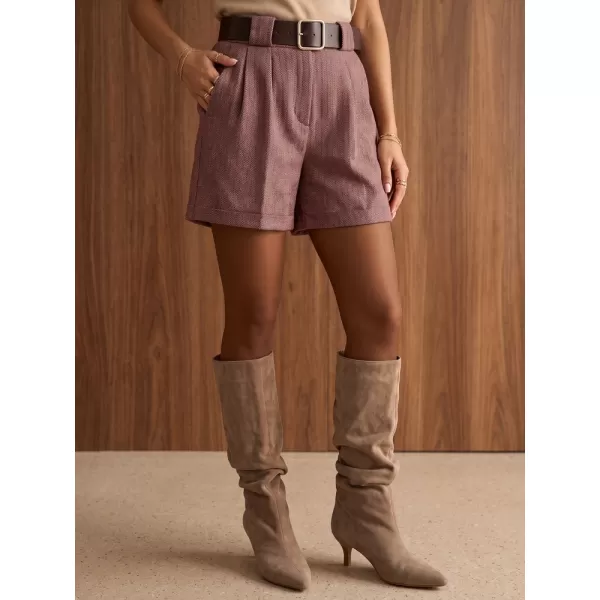  Pantaloni scurți de damă DSTREET SY0598 BURGUNDIA 