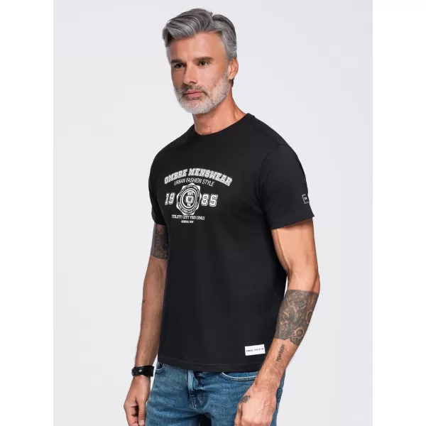  Tricou pentru bărbați OMBRE OM-TSPT-0297 NEGRU 