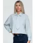 Cămașă de damă OMBRE OW-SH-E0069 ALBASTRU