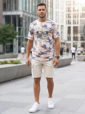 Tricou pentru bărbați DSTREET NX2001R-BT-M BEJ