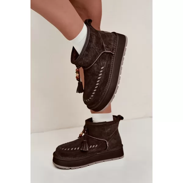  Pantofi de dama BIG STAR SHOES UU274678 MARO/BEJ 