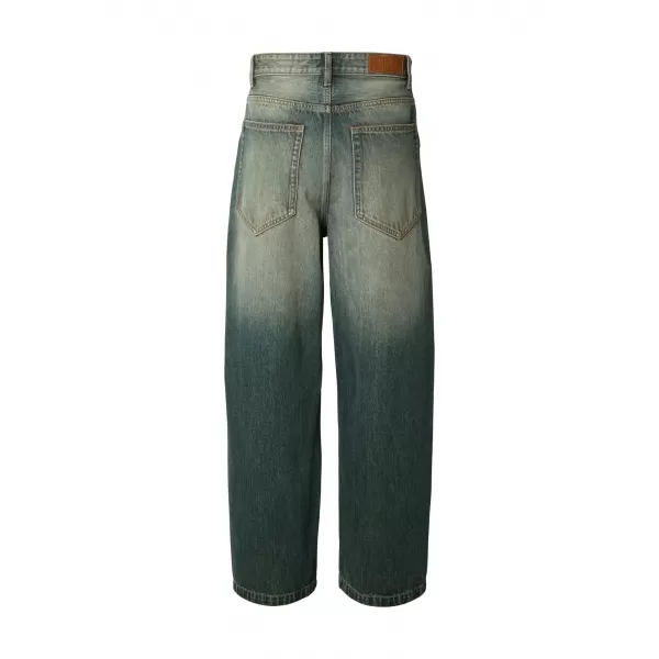  Pantaloni pentru bărbați URBAN CLASSICS TB8055 ALBASTRU MIJLOCIU MURDAR SPĂLAT 
