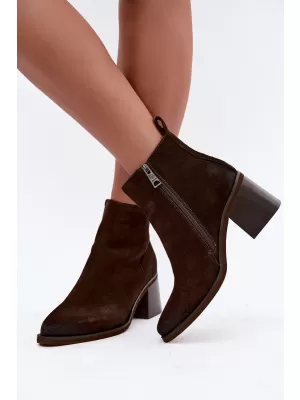 Botine de dama VINCEZA 133100 CIOCOLATĂ