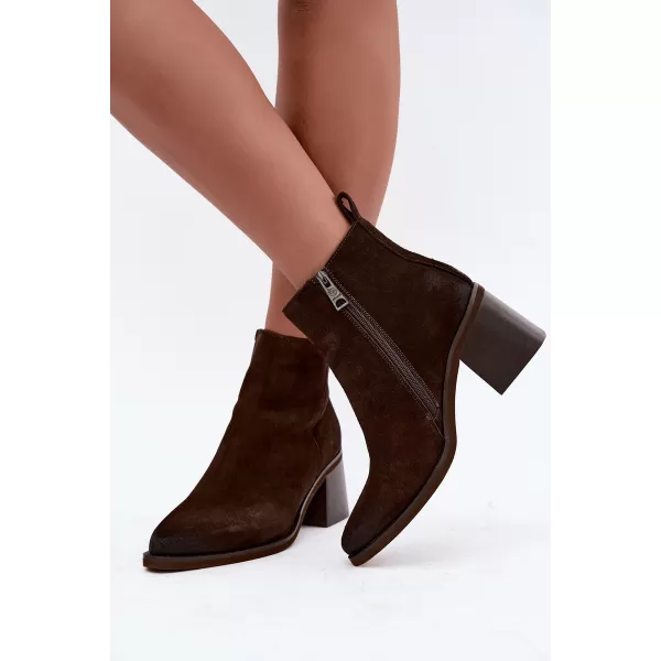  Botine de dama VINCEZA 133100 CIOCOLATĂ 