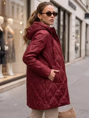 Geaca de dama DSTREET TY5771 BURGUNDIA