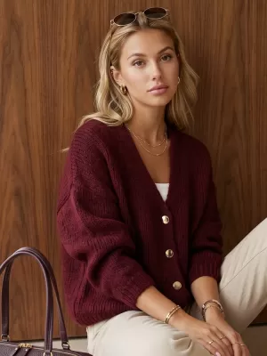Pulover de dama DSTREET MY2572 BURGUNDIA