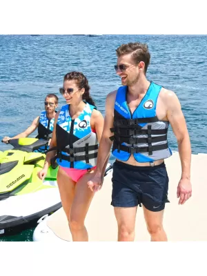 Vestă de înot SPINERA Deluxe Nylon 50N ALBASTRU