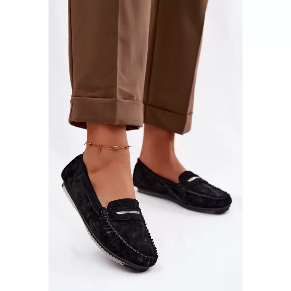  Mocasini de dama S.BARSKI LR61-7029 NEGRU 