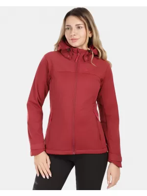 Jachetă softshell pentru femei KILPI ONTAVIA-W 1L0113KI ROȘU ÎNCHIS