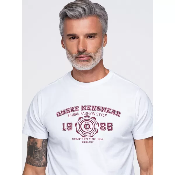  Tricou pentru bărbați OMBRE OM-TSPT-0297 ALB 
