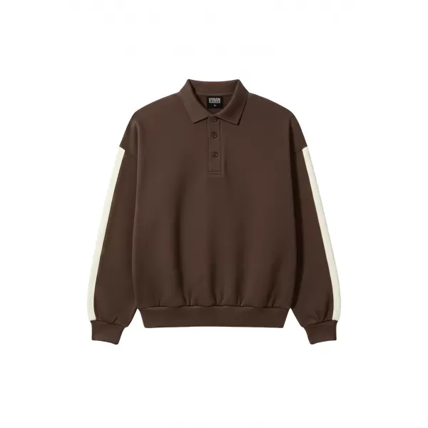  Tricou pentru bărbați cu guler URBAN CLASSICS TB8595-00075 MARO 