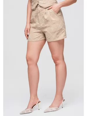 Pantaloni scurți de damă OMBRE OW-ST-E0019 TAUPE