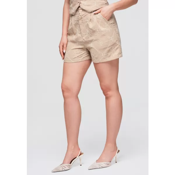  Pantaloni scurți de damă OMBRE OW-ST-E0019 TAUPE 