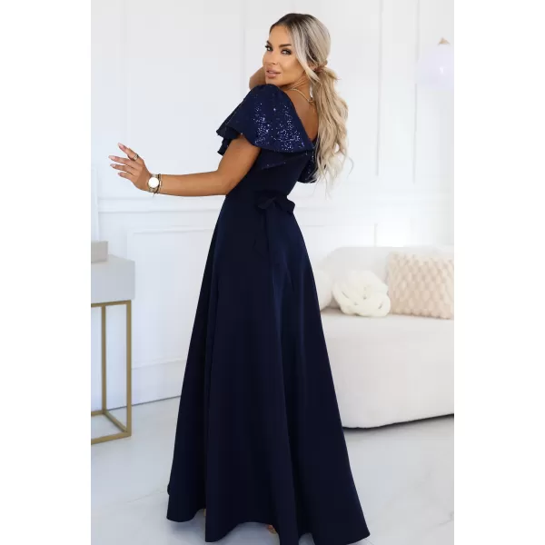  Rochie NUMOCO 694-4 ALBASTRU ÎNCHIS 
