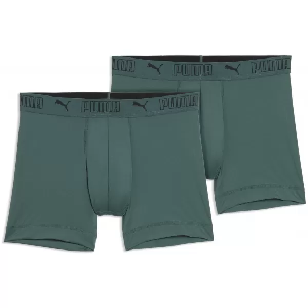 Boxeri pentru bărbați PUMA SPORT MICROFIBER BOXER 2P 93552016 VERDE 