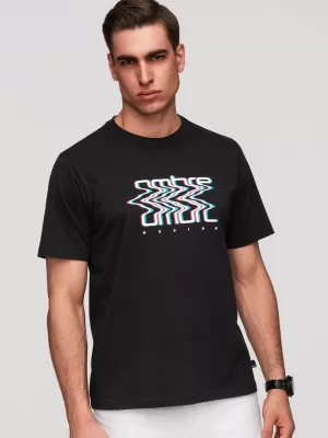 Tricou pentru bărbați OMBRE OM-TSPT-0286 NEGRU