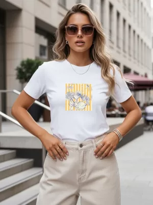 Tricou pentru femei DSTREET NX8032RY-WH ALB