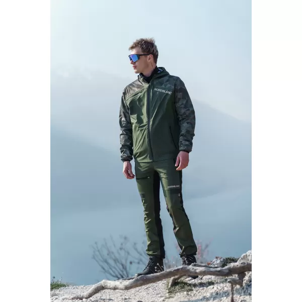  Pantaloni multisport impermeabili pentru bărbați NORDBLANC RIDGEWALK NBSPM8325 VERDE ÎNCHIS 