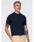 Tricou polo pentru bărbați OMBRE OM-POSS-0178 ALBASTRU MARIN