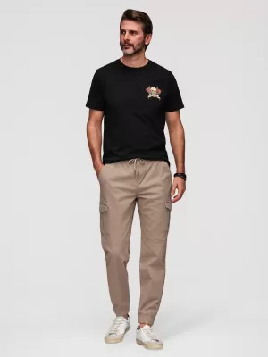 Pantaloni pentru bărbați OMBRE OM-PAJO-0290 BEJ