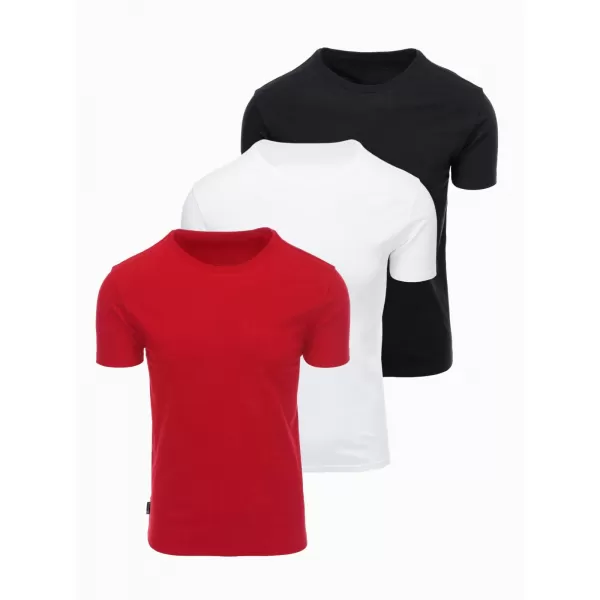  Tricou pentru bărbați OMBRE OM-TSBS-0268 NEGRU/ALB/ROȘU ÎNCHIS 